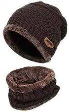 Winter Neck Warmer & Skull Cap Set for Men 
