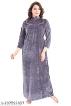 Velvet Nightdress Set for Women 