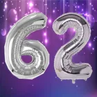 Foil Balloon for Birthday Celebration, No. 62 
