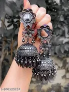 Fashionable Mirror Big Jhumka Earring