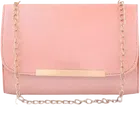PU Clutch for Women (Pink)