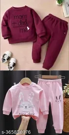 Cotton Blend Full Sleeves T-Shirt with Pant Clothing Set for Kids 