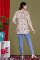 Rayon Three Quarter Sleeves Top for Women 