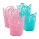 DREAM HOME Queen Plastic Cutlery Holder (13x15 cm each, Pack of 4 Assorted Colors)