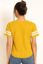 Round Neck Solid T-Shirt for Women 