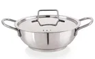 Stainless Steel Deep Kadai with Lid 