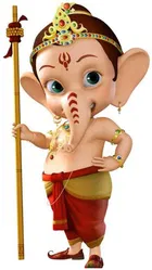 God & Gods Baal Ganesh Ji 424 Wall Sticker