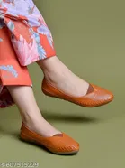 Solid Synthetic Ballerinas for Women 