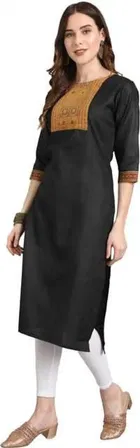 Women Cotton Blend Printed Kurta 