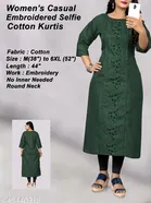 Floral Embroidered A-line Kurti for Women 