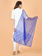 Net Self-Design Dupatta for Women 