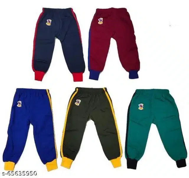 Trackpant for Kids (Multicolour, 6-9 Months) (Pack of 5)