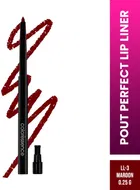 Coloressence Lip Liner Pencil Long Lasting Pigmented Definer Waterproof Formula (Maroon) Pack Of 1