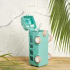 Plastic Bus Shape Sipper Bottle for Kids, Multicolor 