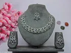 White Diamond Colour Kundan Rhodium plated Jewellery for Women 