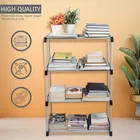 Multipurpose Shoe Rack for Home | Books, Foldable Slipper/Chappal/Footwear Stand 4 Shelves 