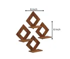 KC Arts MDF Diamond Wall Hanging Shelves 6x6 inch Pack of 4