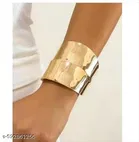 Gold-Plated Anti Tarnish Bangle-Style Cuff Bracelet For Women And Girls