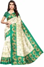 कानूड़ा प्रिंट्स फैंसी विमेंस मैसूर आर्ट सिल्क प्रिंटेड साड़ी 