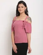 Polyester Solid Top for Women 