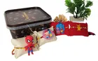 Synthetic 4 Pcs Rakhi with Chocolate Combo 