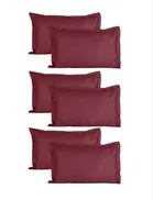 Satin Stripe Pillow Cover, (Pack Of 6) (Deep Wine, 17 X 27 Inch)