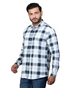 Poly Cotton Full Sleeves Chequered Shirt for Men 