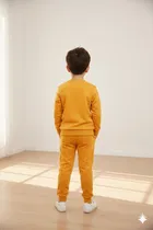 Cotton Blend Printed Clothing Set for Kids, Yellow 