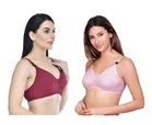Cotton Blend Solid Non Padded Feeding Bras for Women 