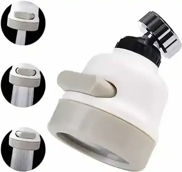 Pallavi Trading With M Logo - 360 Degree Rotating Water-Saving Sprinkler,Faucet Aerator,3-Gear Adjustable Head Nozzle Splash-Proof Filter Extender Sprayer