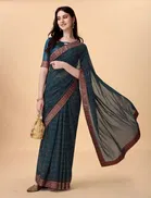 Silk Embroideried Saree for Women 