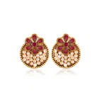 Brass Pearl Chandbalis Earrings for Women 