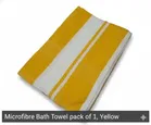 Microfibre Cabana Bath towel pack of 1, Yellow