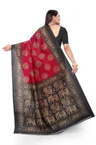 शारदा क्रिएशन आर्ट सिल्क प्रिंटेड साड़ी विद ब्लाउज 