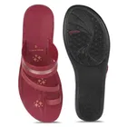 Flats for Women, Maroon 