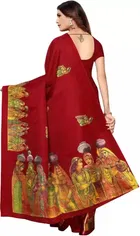 Khadi Silk Printed Saree for Women 