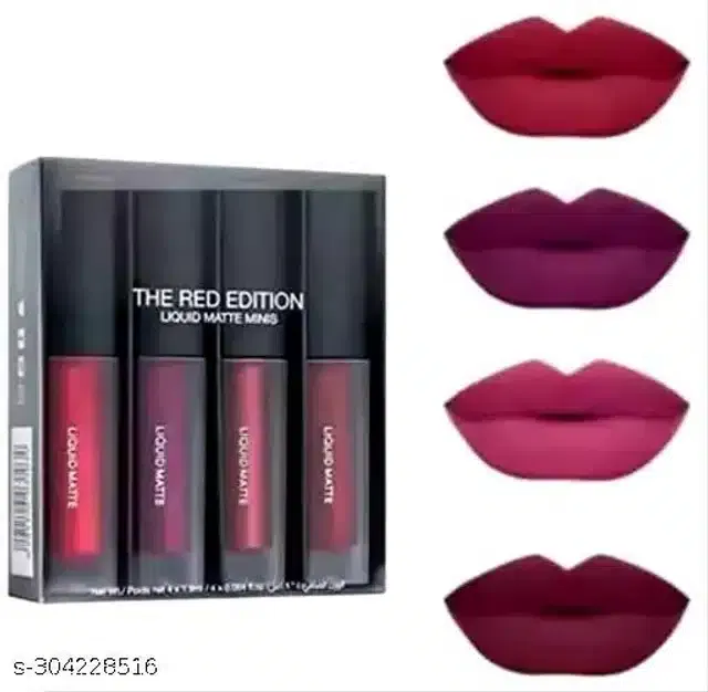 Lipsticks for Girls & Women (Multicolor, Pack of 4)