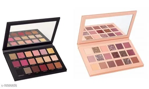 18 Colors Eye Shadow Palette, Multicolor, Set of 1