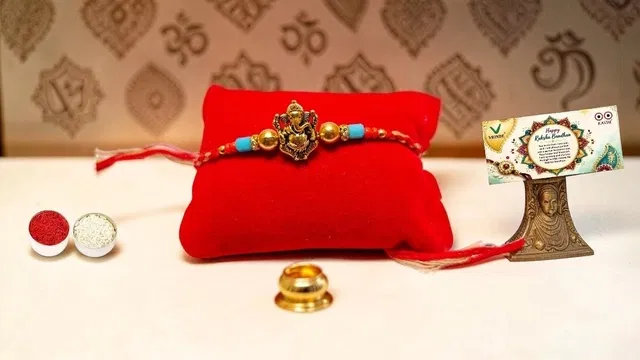 Ganes Ji Metal Rakhi (Multicolor, Pack of 1)