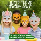 Animal Masks 10 Piece pack Animal Eye mask Jungle Birthday Theme for decoration 
