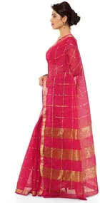 कनूड़ा प्रिंट्स फैंसी विमेंस नेट प्रिंटेड साड़ी 