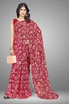 Georgette Printed Saree for Women 
