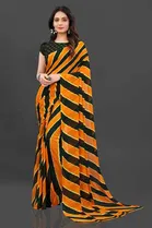 Trendy Georgette Saree with Blouse Piece For Women 