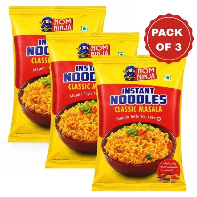 नॉम निंजा इंस्टेंट मसाला नूडल्स 3X50g (पैक ऑफ़ 3)
