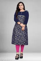 Banarasi Silk Printed Kurti for Women 
