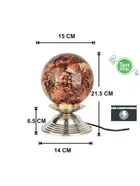 Afast Glass Table Lamp with Decorative Glass Shade and Metal Fitting - Elegant Brown and Gold Design 