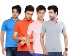 Polo Solid Pack of 4 T-shirts for Men 