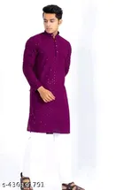 Embellished Regular Kurta for Men 