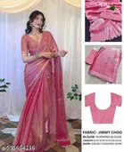 JImmy Choo Saree for Women, Pink 