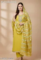 Silk Blend Punjabi/All Over Suits for Women 